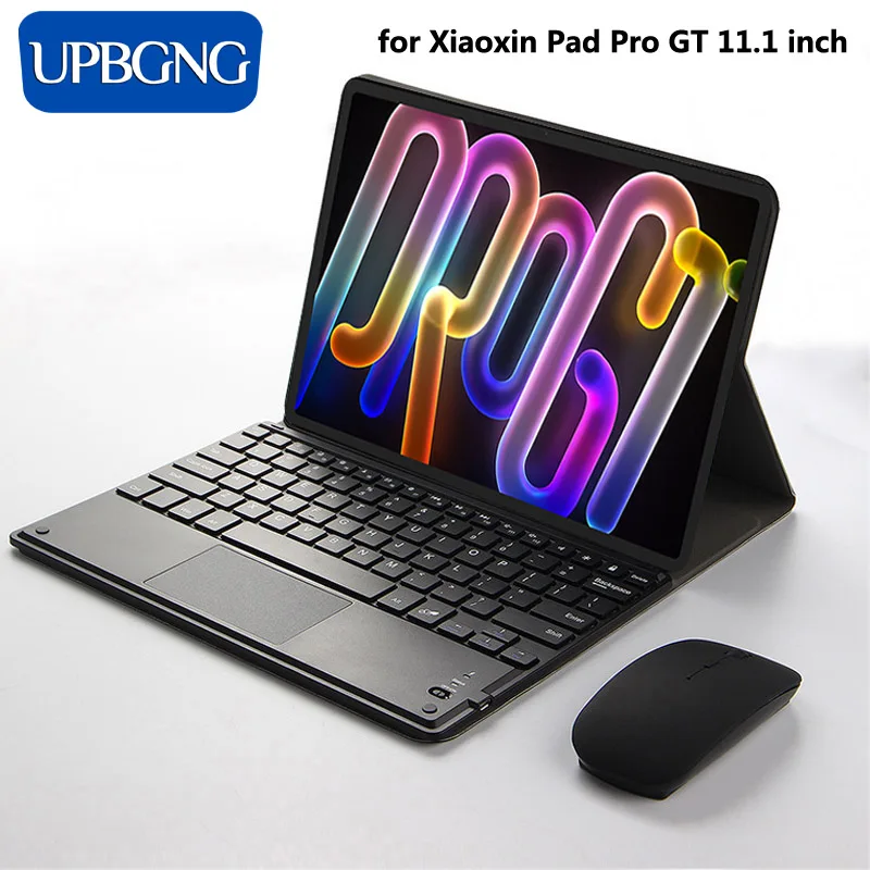 

Чехол с сенсорной клавиатурой для Xiaoxin Pad Pro GT 11,1 дюйма, чехол для беспроводной Bluetooth-клавиатуры и мыши для Lenovo Pad Pro GT, аксессуары