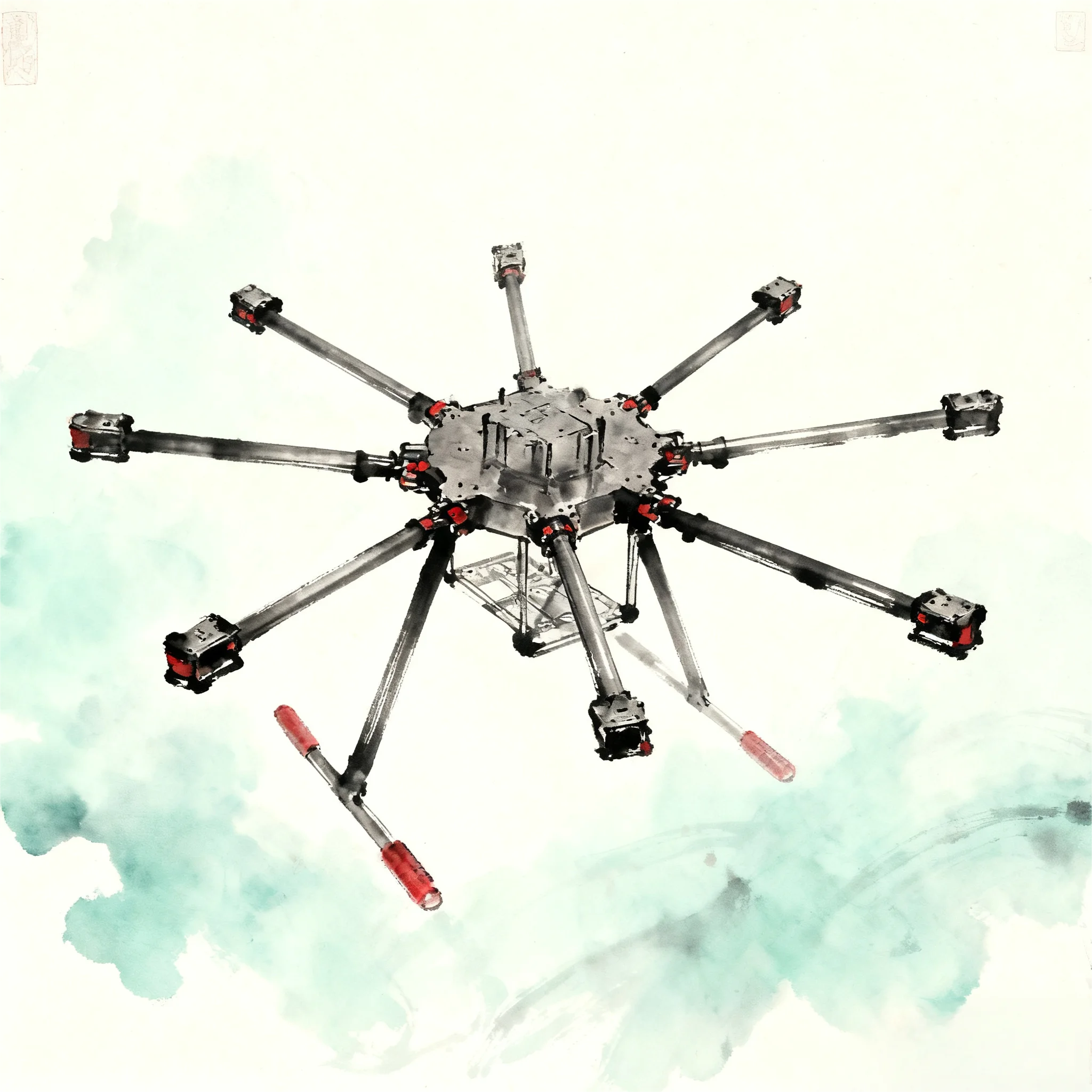 Angeltoy LX1100 Full Carbon Fiber 1100mm Octa-Rotor Frame BLHELI 40A ESC PRO M8N Flight Comtrol Set D4114 Motor