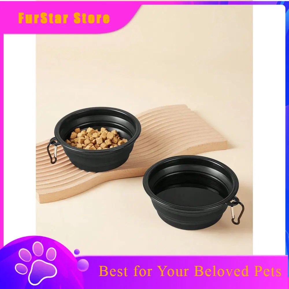 FurStarSolid Foldable Pet Travel Bowl Dog Outing Dog Stuff