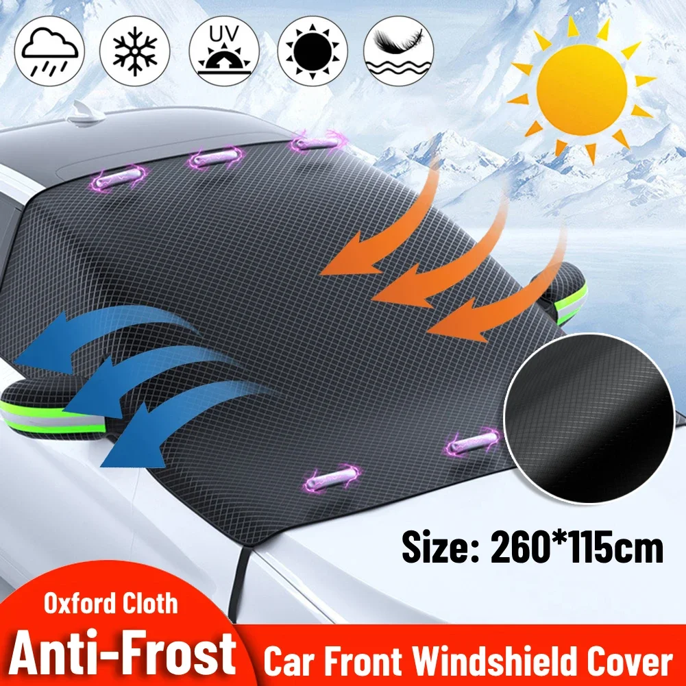 Magnetische Auto Front Windschutz scheibe Abdeckung Oxford Stoff Auto Windschutz scheibe Sonnenschirme Regenschutz Wärme isolierung Universal Auto Visier Abdeckung