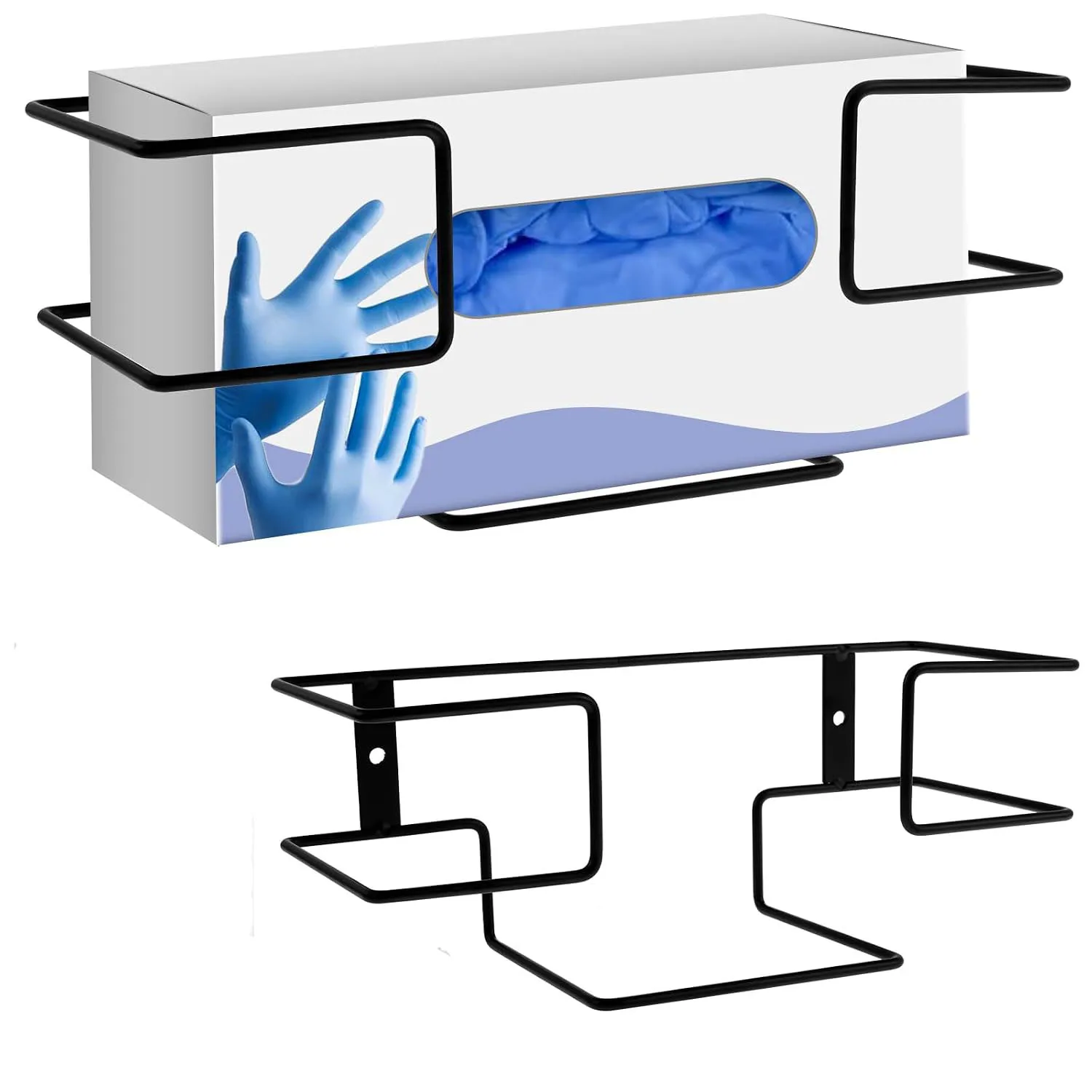 Sturdy Iron Glove Holder For Wall Mount Includes Large Glove Box Holder And Small Box