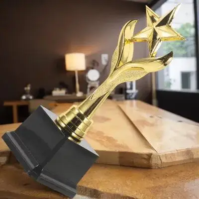 

Plastic Star Party Cheer Award Competition Award Cup Decor Compact Lightweight Smooth Surface Durable Trophy