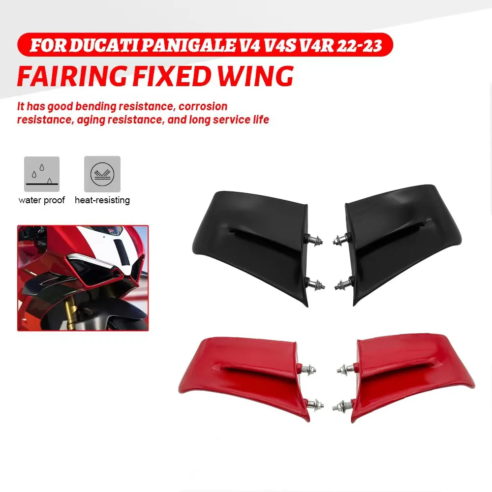 

NEW Winglets For DUCATI Panigale V4 V4S V4R 2022 2023 Motorcycle Accessories Side Panels Fixed Wing Aerodynamics Fairing Kit