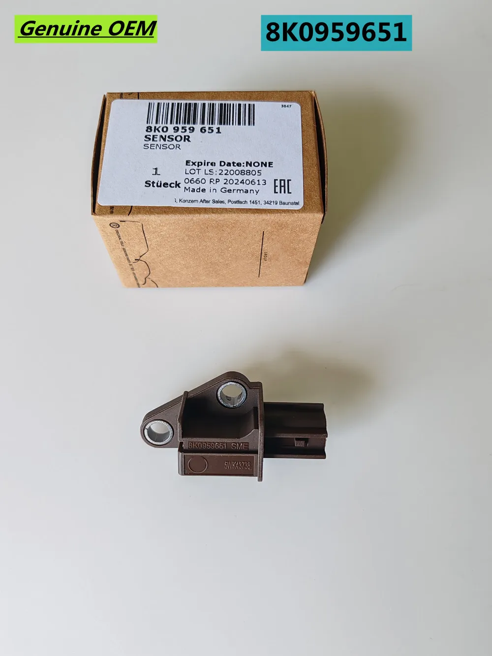 

NEW OEM 8K0959651 4L0959651 Front Impact Crash Sensor Collision Sensor Eject Sensor For Audi A4 A5 S5 S6 A6L Q5 Q7 RS6 C6 A5