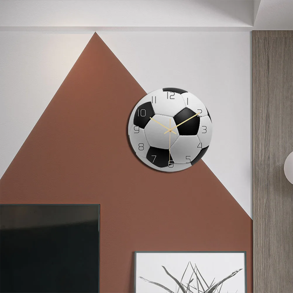 

Football Wall Clock Mute Core Big Arabic Numbers Acrylic Home Office Decor Quiet Hanging Clock for Bedroom Study Living