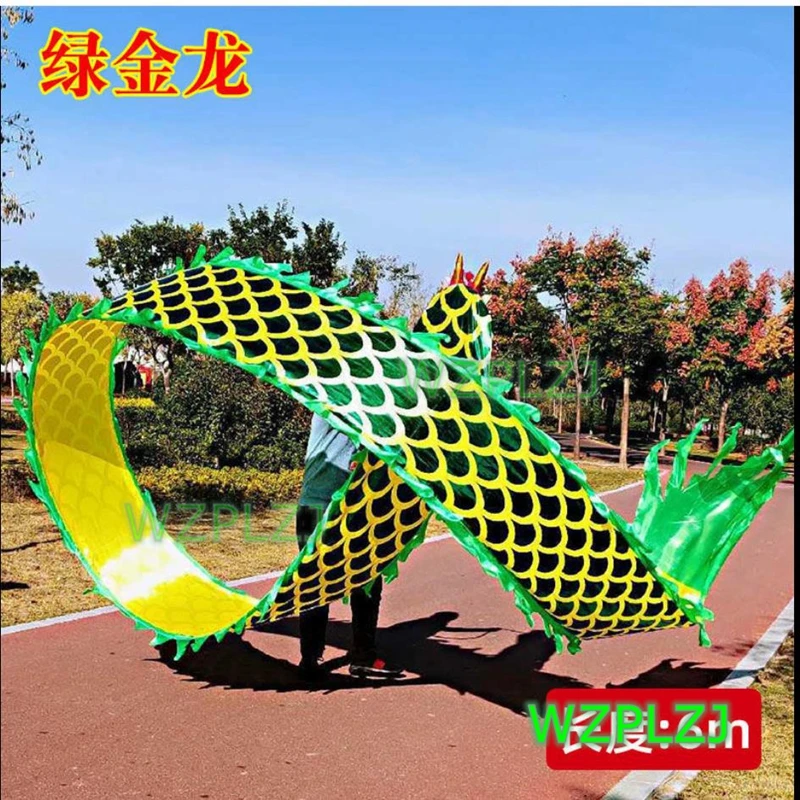 Sale 8M 6m  Golden Ribbon Dragon Dance Costume Game Sports Stage Square Christmas  Performance Cartoon Toy Group  Prop