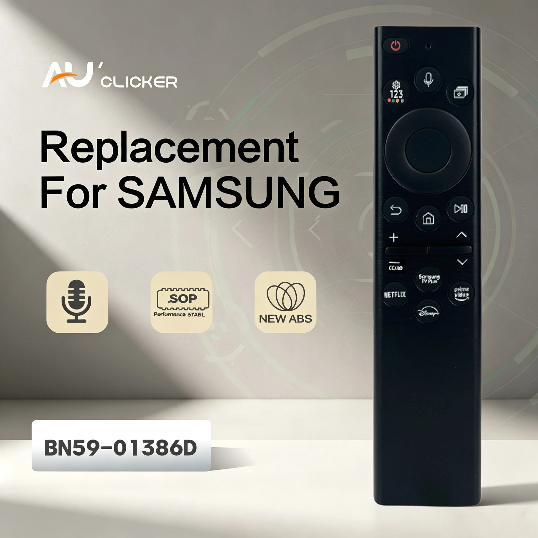 BN59-01386D Remote Control Compatible with Samsung Smart TV, Neo QLED, The Frame, Crystal UHD, Replacement TV Remote