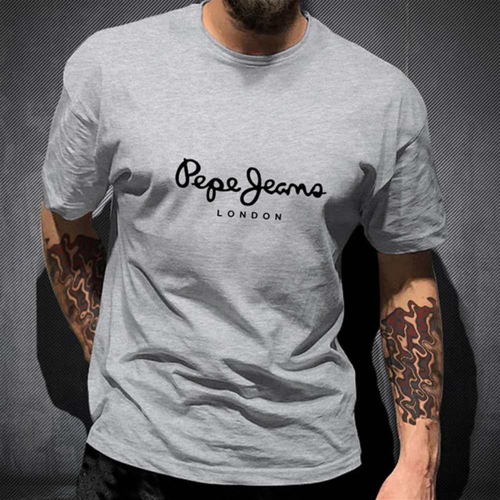 เสื้อยืดพิมพ์ลายตัวอักษร Pepe  - Jeans Shirt Fashion For Men บทวิจารณ์และราคา