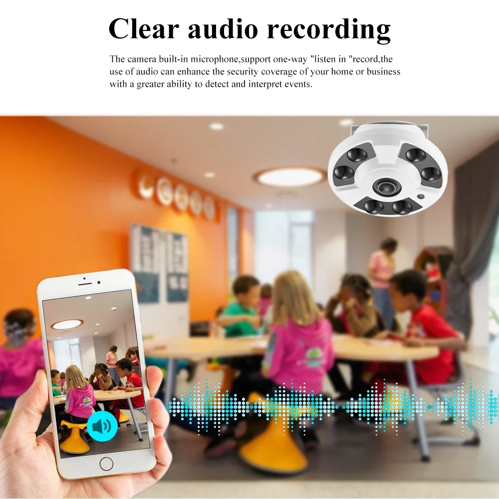 Gadinan 5MP Outdoor WiFi 1.7mm CCTV Motion Detection IP Home Surveillance IP Camera