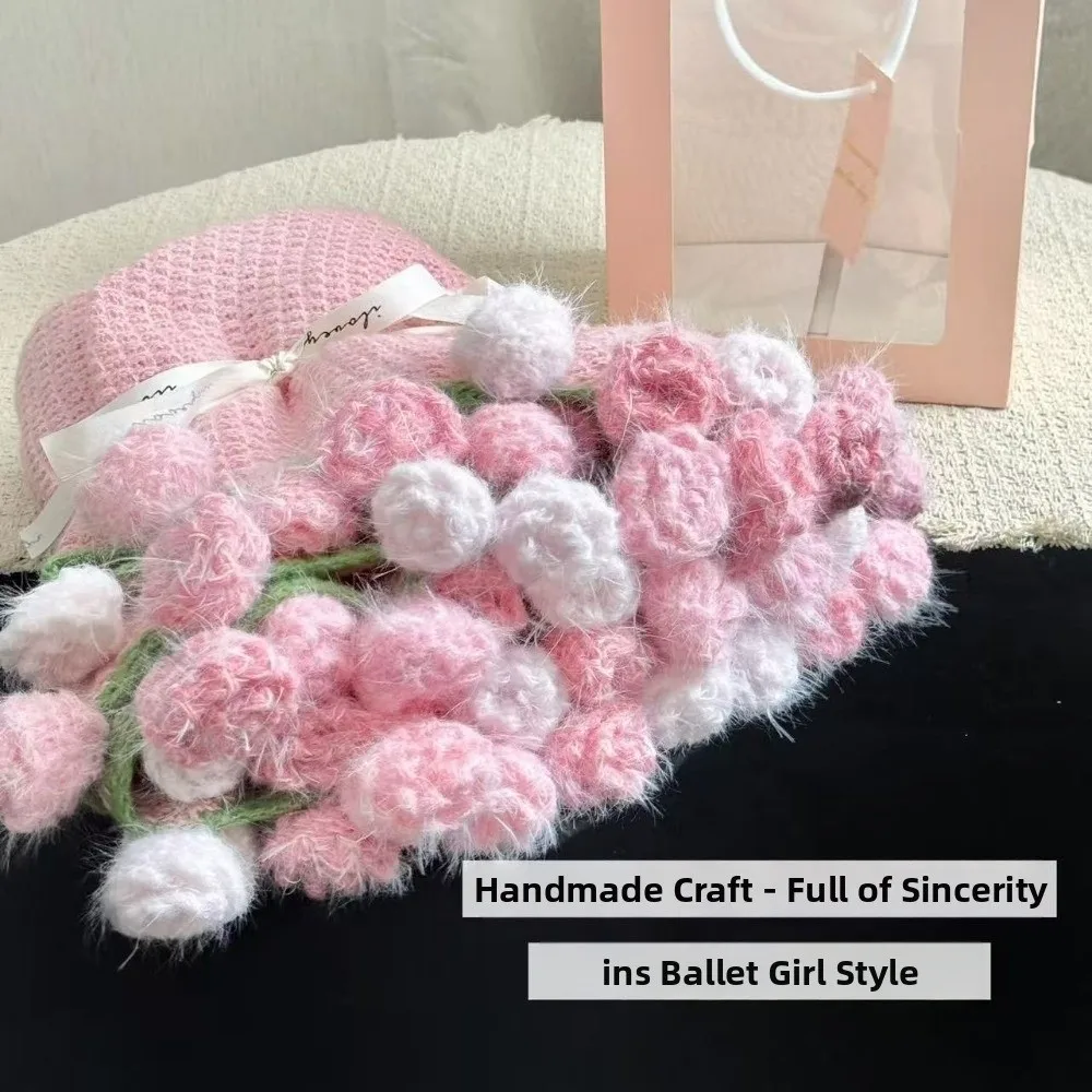 Finished Product Rose Bouquet Blanket Fashion Finished Flower Bouquet Blanket DIY Craft Woven Crocheted