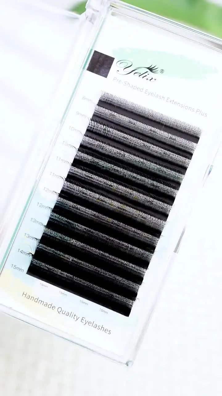 Yelix 3D Lashes Smaller Spacing 3D W Shape Eyelash Extension Premade Volume Fan Lashes Natural Soft Narrow 3D W Lashes