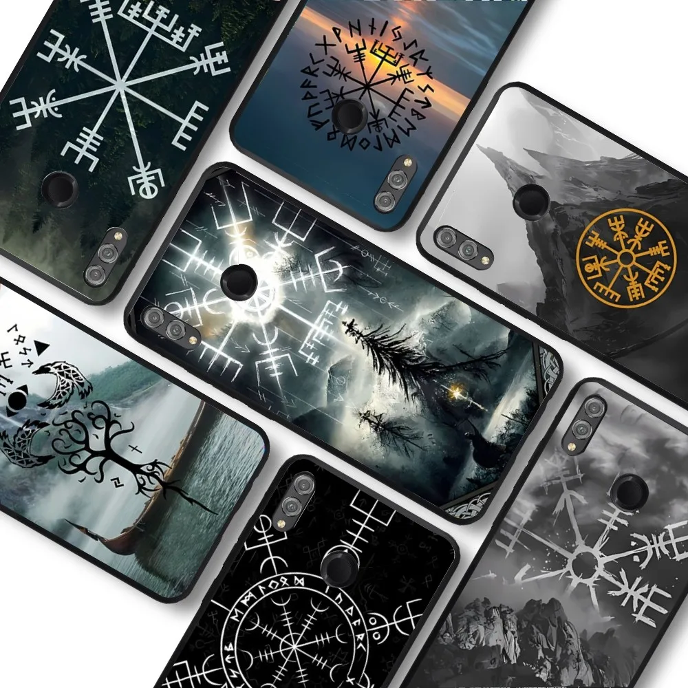 V-Viking Vegvisir Logo Phone Case For Huawei Honor 10 Lite 9 20 7A Pro 9X Pro 30 Pro 50 Pro 60 Pro 70 Pro Plus