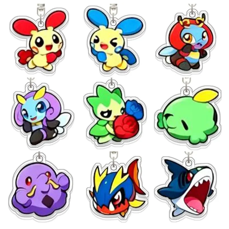 

Оригинальный акриловый брелок-подвеска ручной работы Vespiquen Flabebe Shaymin Oddish Inkay Magikarp Plusle в виде милого мультяшного аниме-персонажа, игрушка-подарок