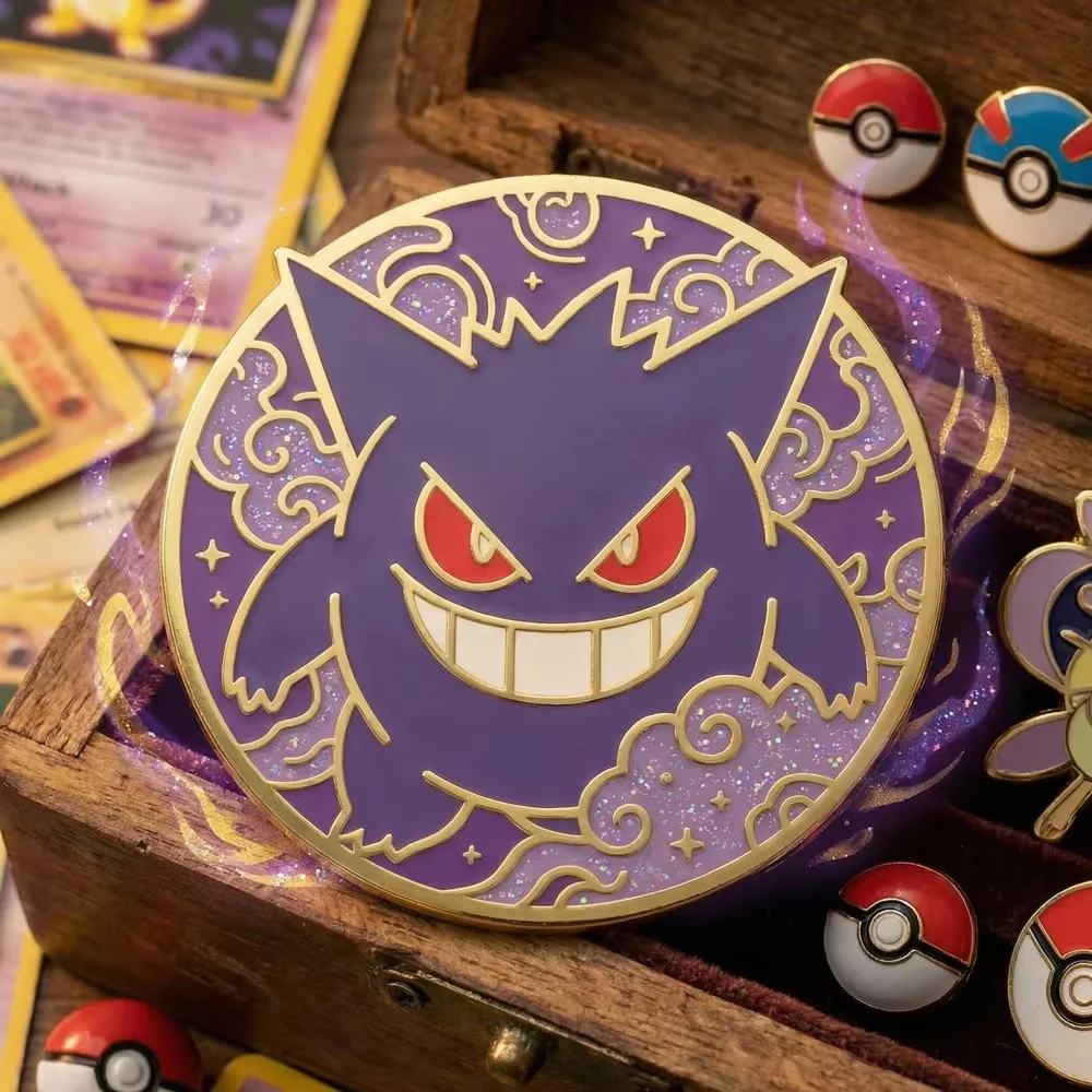 Pokemon Hard Enamel Pins Elf Anime Cartoon Lapel Pins for Backpacks Clothes Gengar Badges Cute Brooch Jewelry Gifts for Friends view 4
