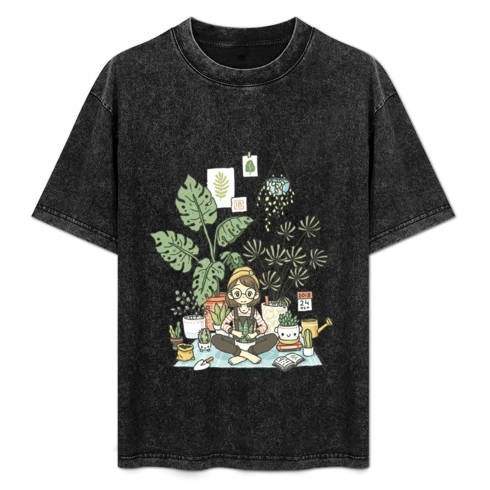 

Plant Lady T-Shirt Simple Casual Short Sleeve Cotton T-Shirt