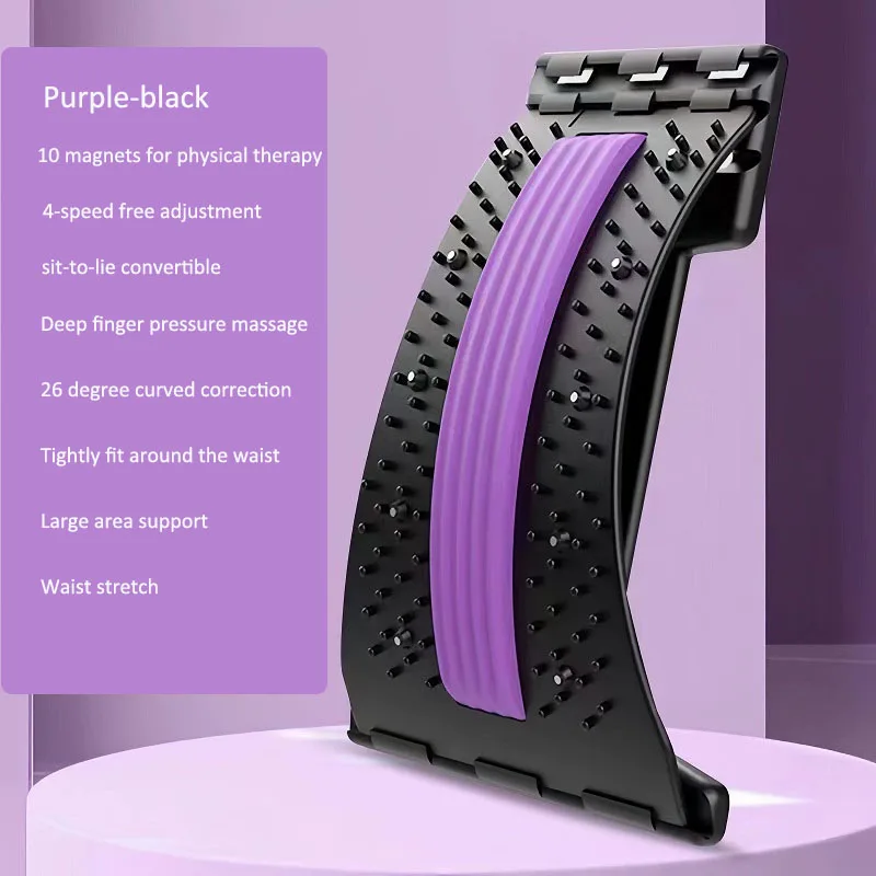 مدلك الظهر نقالة متعددة المستويات قابل للتعديل الخصر الرقبة اللياقة البدنية قطني العمود الفقري العنقي العمود الفقري العنقي دعم مدلك