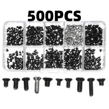 Computer Notebook Repair Screws 250pcs/500pcs Boxed, Cross Countersunk Self-Tapping Screws, Flat Head Screw Combination Kit