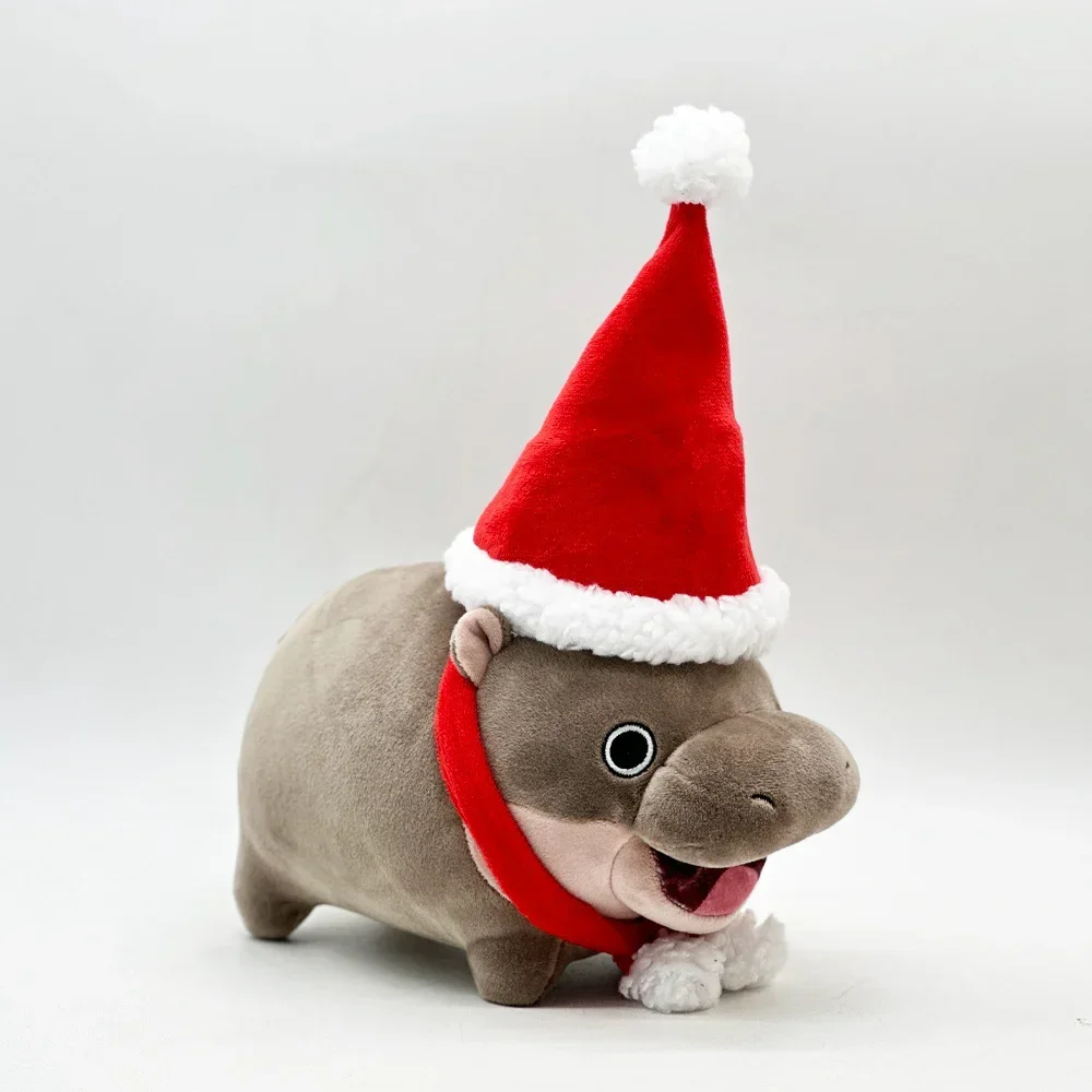 

Simulation Christmas Hippo Plush Toy Soft Stuffed Cartoon Animal Doll Home Decoration Baby Kids Birthday Christmas Gift