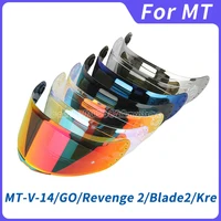 Visera para casco de motocicleta, lente Anti-UV para PC, modelo v14, visera de repuesto de humo transparente para MT V-14 Rapide Targo Blade 2, antiniebla