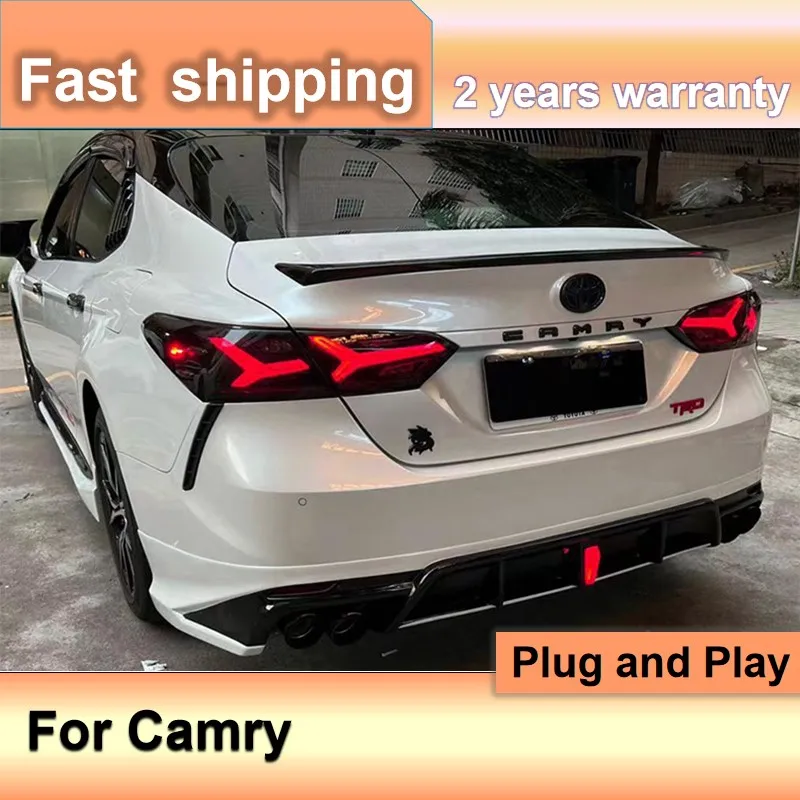 

Автомобильные аксессуары для Toyota Camry, задние фонари 2018-2021, задний фонарь Camry, задний DRL, противотуманный тормоз, указатель поворота, задний ход