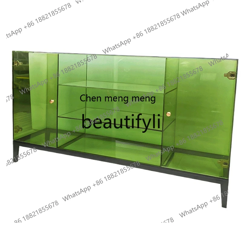 

Modern and simple, end view table hanging painting ornaments acrylic side cabinet H