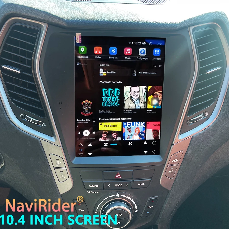 شاشة تعمل باللمس لشركة هيونداي سانتا في 2013-2018 IX45 راديو السيارة الوسائط المتعددة مشغل فيديو Carplay السيارات ستيريو لتحديد المواقع أندرويد 15 10.4 بوصة