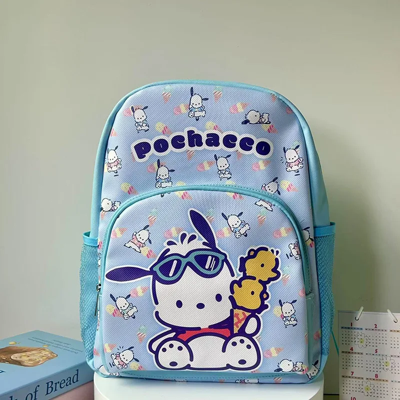 ใหม่ Sanrios Animation Kuromi Hello Kitty กระเป๋าเป้สะพายหลัง DIY Kawaii หนังกันน้ําสวมใส่เด็กนักเรียนกระเป๋าเป้สะพายหลังของขวัญ