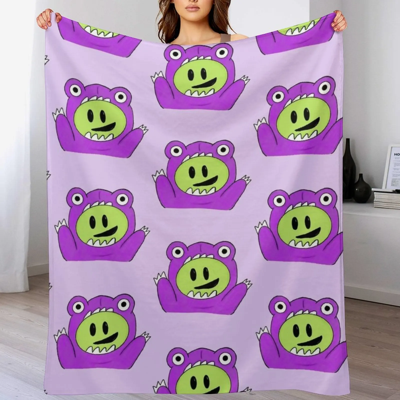 

Mona Monster! - Nanalan Throw Blanket Lightweight Warm Blanket for Indoor Outdoor Use