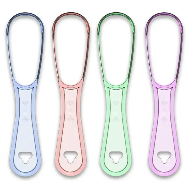 1/2/3/4Pcs Tongue Scraper Reusable Tongue Cleaning Tool Food Grade Plastic Mouth Scraper Washable Oral Hygiene Care Appliances