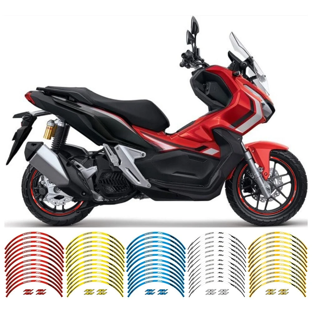 

Motos stickers Wheel Decal For ADV 150 160 350 750 14"13" Wheel Striping Stripe Rim Sticker Decal