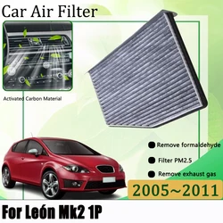 For SEAT Leon Mk2 1P 2005-2011 2006 2007 2008 Activated Carbon Car Air Conditioning Filter Automobiles Filters Car Accessories