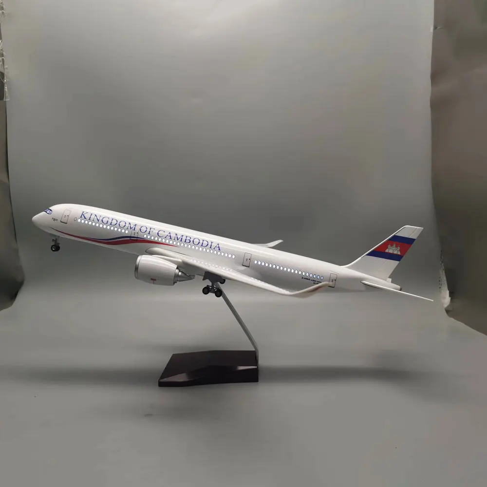 

47cm Scale Aircraft A350 Cambodian Airways Model airplane toys for child Diecast Resin Crafts Decoration Gift Souvenir toy plane
