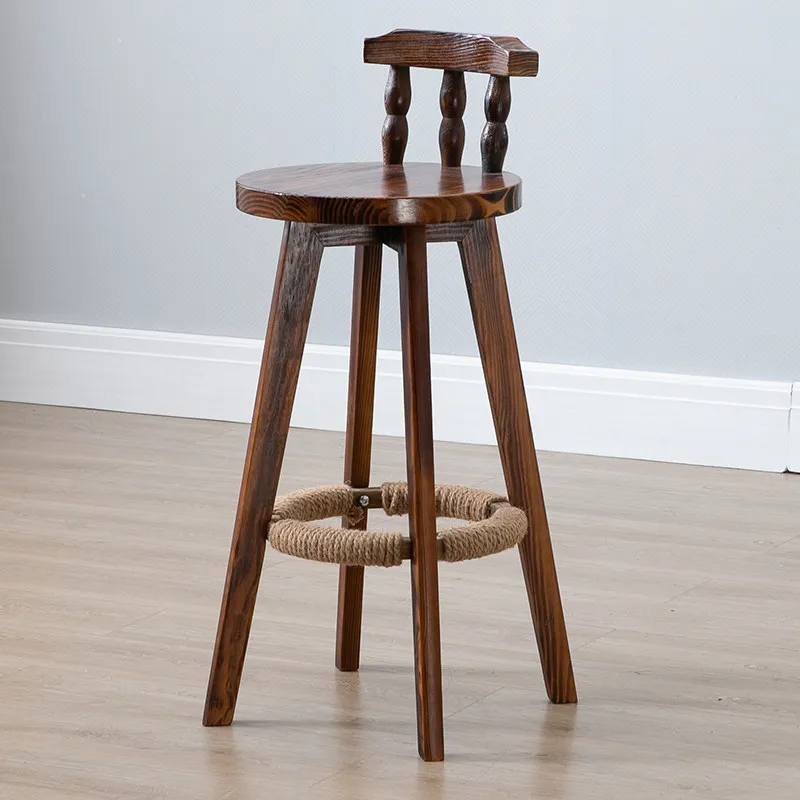 Tabourets de bar en bois pour cuisine, bureau, style nordique, design minimaliste, chaises de bar modernes, banquette relaxante, meubles tendance