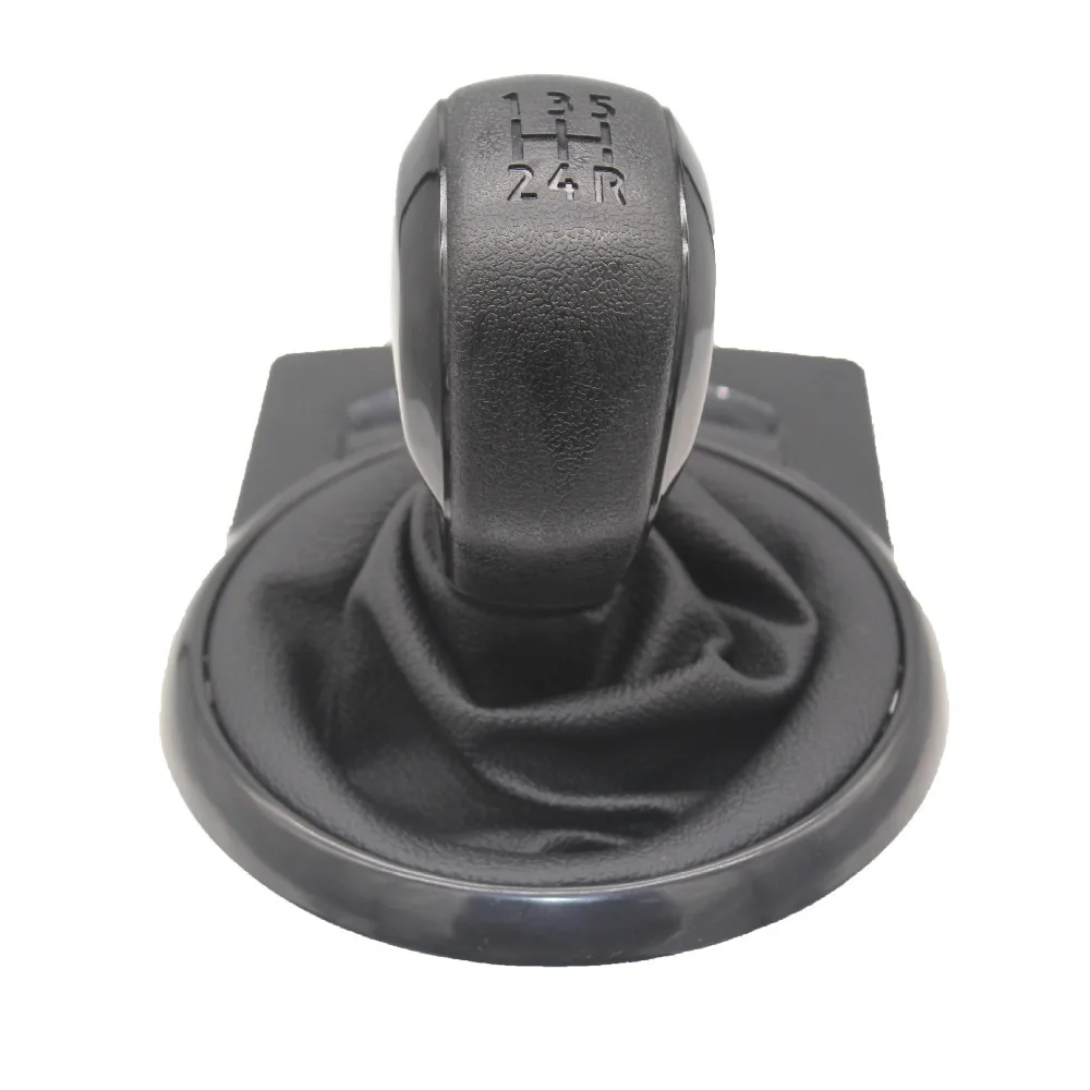 5 Speed Manual Transmission Car Gear Shift Knob Shifter Lever for Citroen C4 MK1 All Black Car Shift Hand Ball Dust Cover