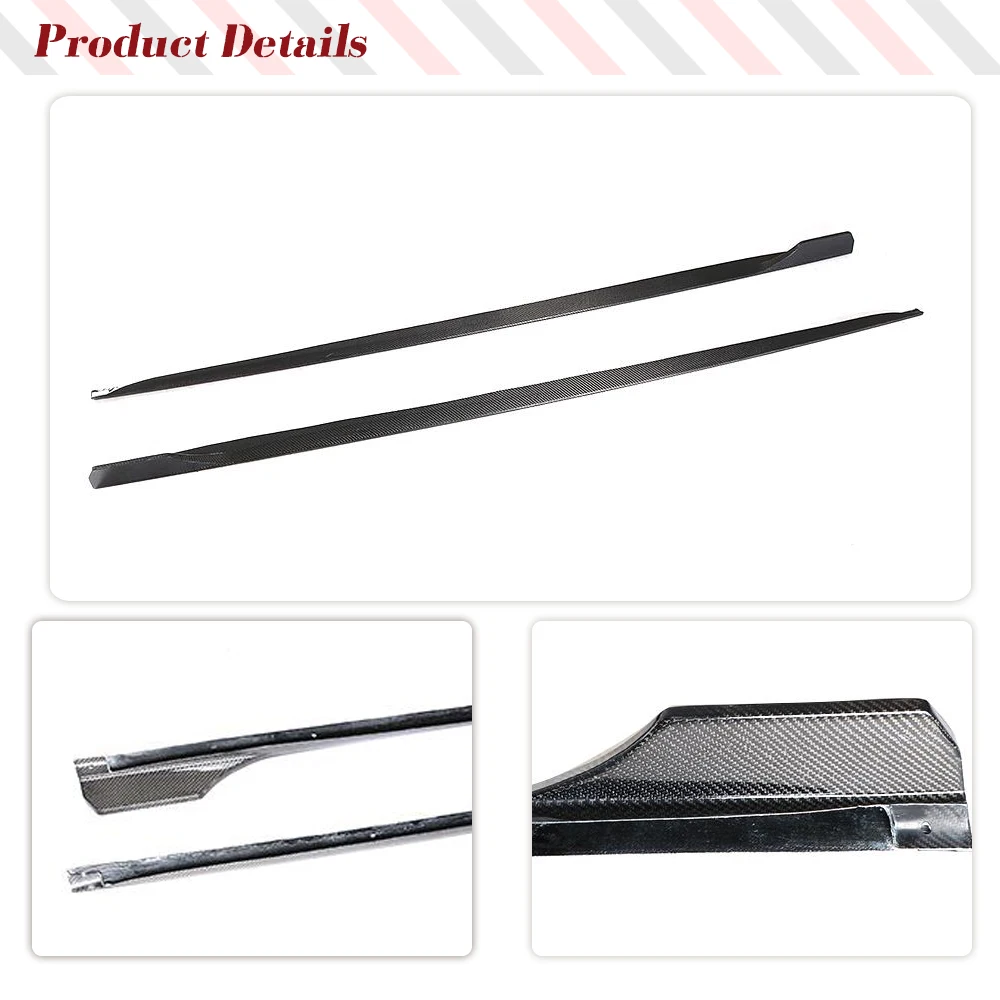 Car Side Skirts Door Body Kits Blade for Audi A5 Sline S5 B9 2017-2020 Carbon Fiber / FRP Side Skirts Steps Extension Lips