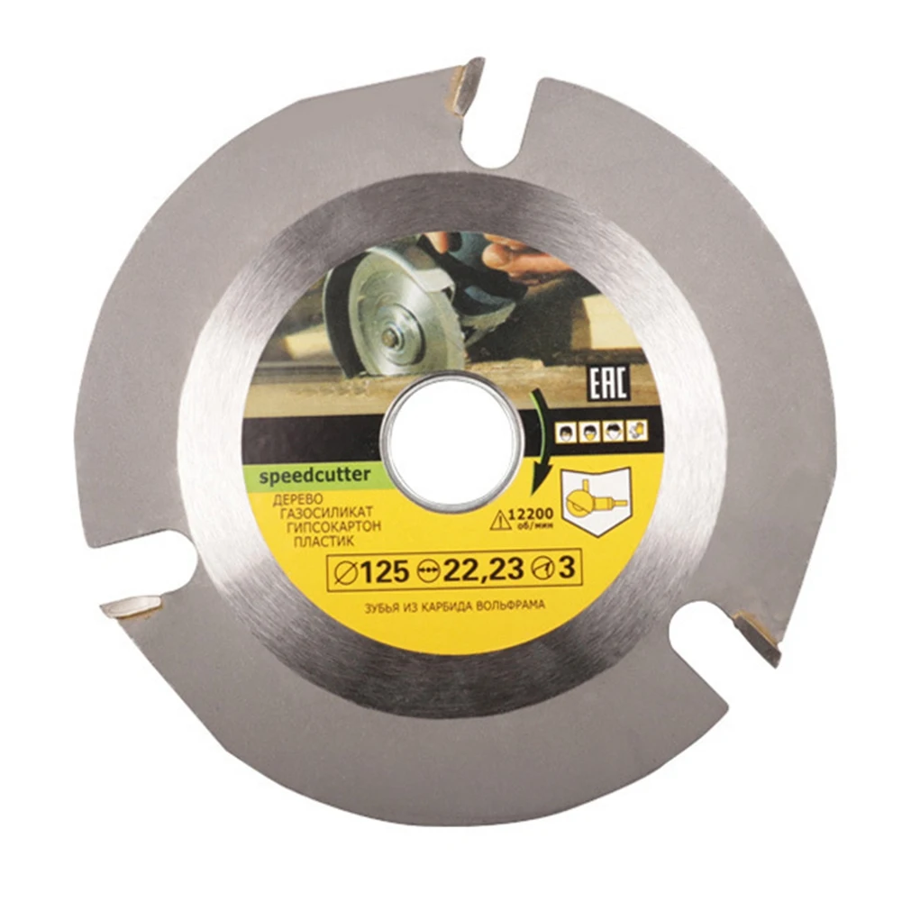 

-AT37 Durable 6 Teeth Saw Blade 125Mm Cemented Carbide Tipped Wood Cutting Disc Angle Grinder Wheel Woodworking Accessories