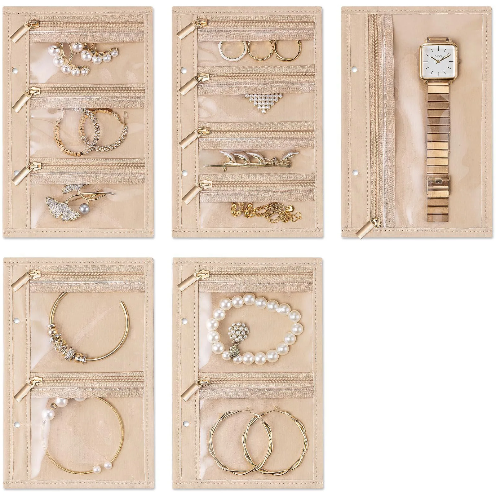 Jewelry Storage Book Anti-oxidation Storage Box Thickened Earrings Necklace Large Capacity Transparent PVC Jewelry Loose Leaf