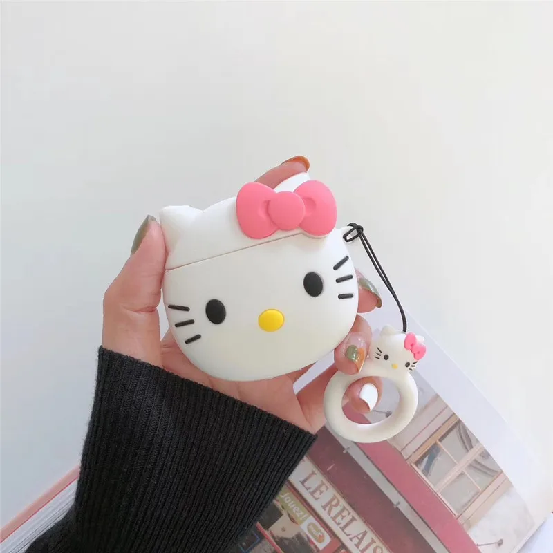 Japanese Anime Silicone Case For Apple Airpods 2 1 Pro Cute Soft 3D Cute Cartoon Soft Wireless Bluetooth Headphone Cover fundas