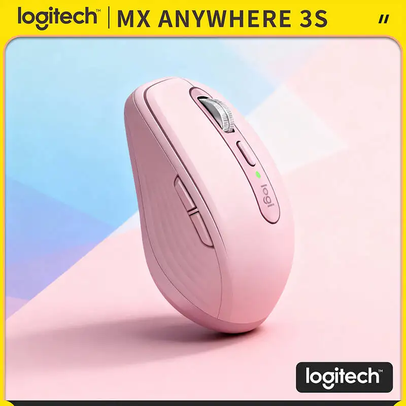 

Compact Logitech MX Anywhere 3S Mouse - 8K DPI Darkfield, Hyper-Scroll, Silent Click, Office Use for Daily Task