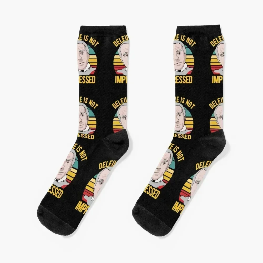 

Deleuze Is Not Impressed - Philosophy Socks kawaii designer brand Running gift Socks Men Women's