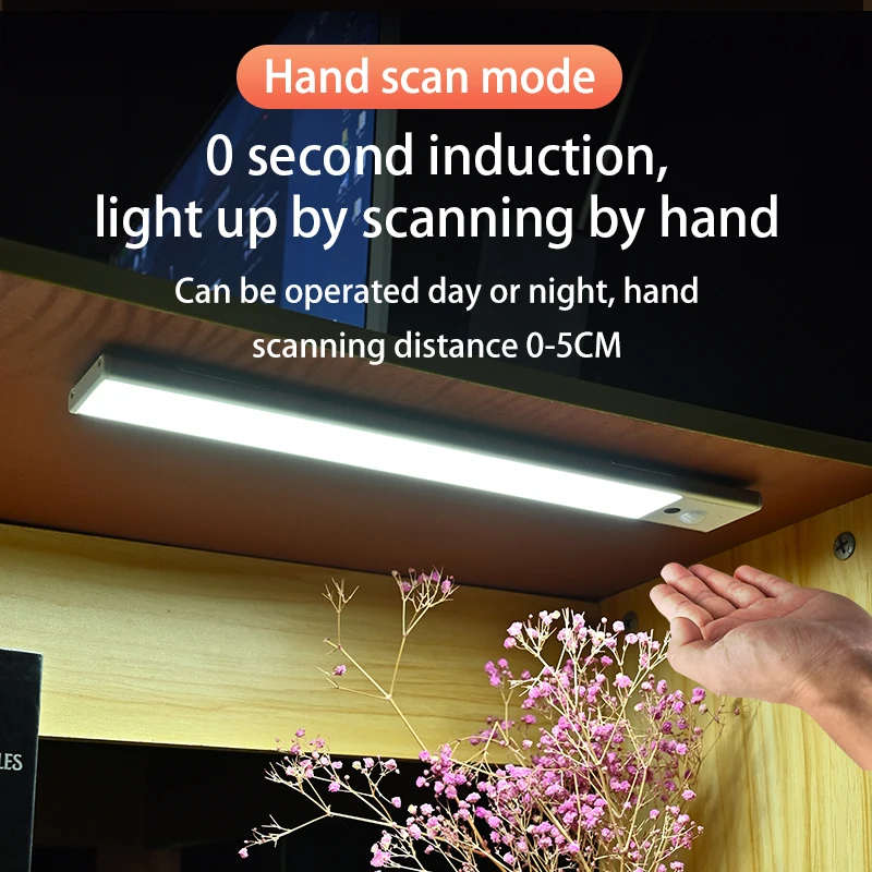 

LED light Ultra-thin Intelligent Human Body Induction Three-Color Light Counter Lighting Magnetic Self-adhesive Night Light