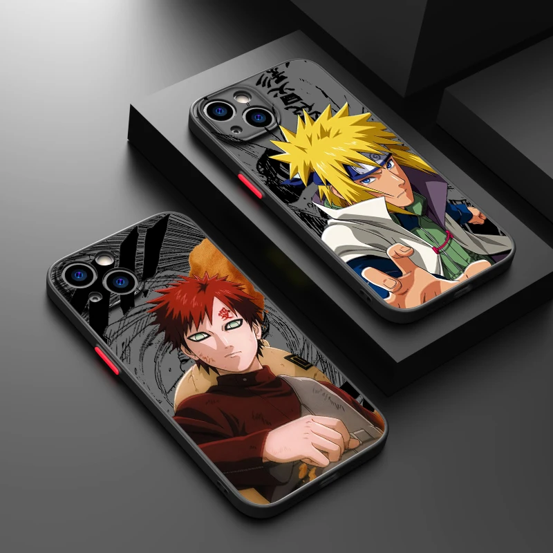 Japanese Anime Narutos Phone Case For iPhone 15 14 13 12 11 Pro Max mini XS XR X 8 7 6 Plus SE Frosted Translucent Cover