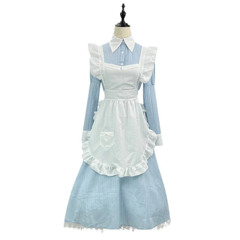 Girl Lolita Dress Sweet Japanese Women Lolita Maid Dress Bow Tie Harajuku Girl Hotsweet Maid Mini Dress Y2k Anime Maiden