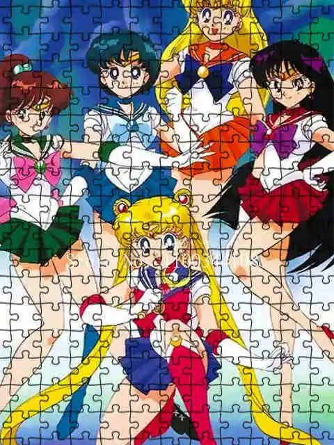 Sailor Moon Legpuzzel Creatieve Cartoon Schoonheidspuzzels voor Volwassenen Kinderen Speelgoed Educatief Intellectueel Decomprimerend Leuk Spel