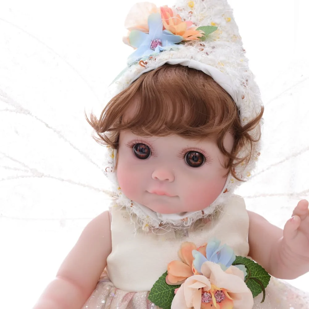 

Cloveray 42cm Full Body Vinyl Realistic Forest Fairy Reborn Baby Doll 18 inch Elf Vinyl Doll Handmade Original Toy Kid Xmas Gift