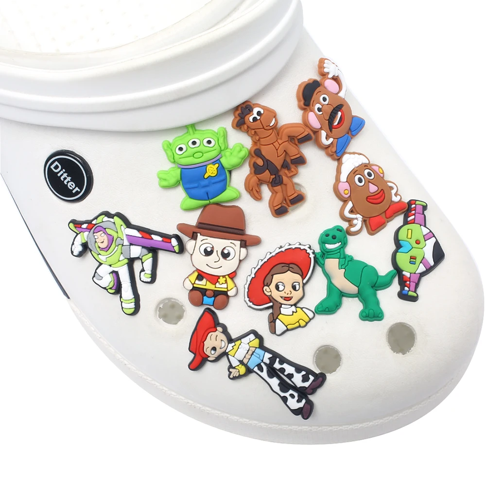 15-46 Stück Toy Story Schuh-Charms, Cartoon-Schuhdekoration, Zubehör, Schnallen für Clogs, Sandalen, Armbänder, Taschen – Detail 8