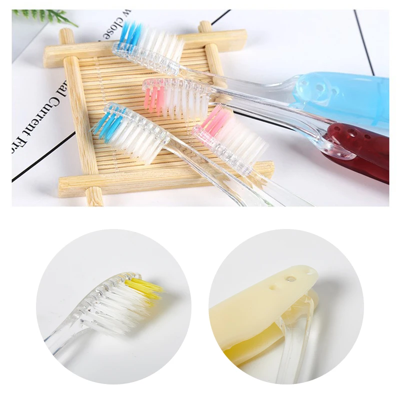 1pcs Folding Toothbrush Charcoal Fiber Portable Compact Travel Camping Soft Toothbrush Hygiene Unisex OralCare Cleaning Tool