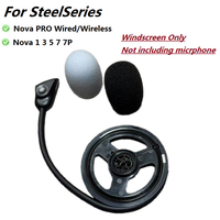 Replacement windscreen for SteelSeries Arctis Nova Pro/Nova 7 Nova 1 3 5 Wired & Wireless Headphones microphone memory foam