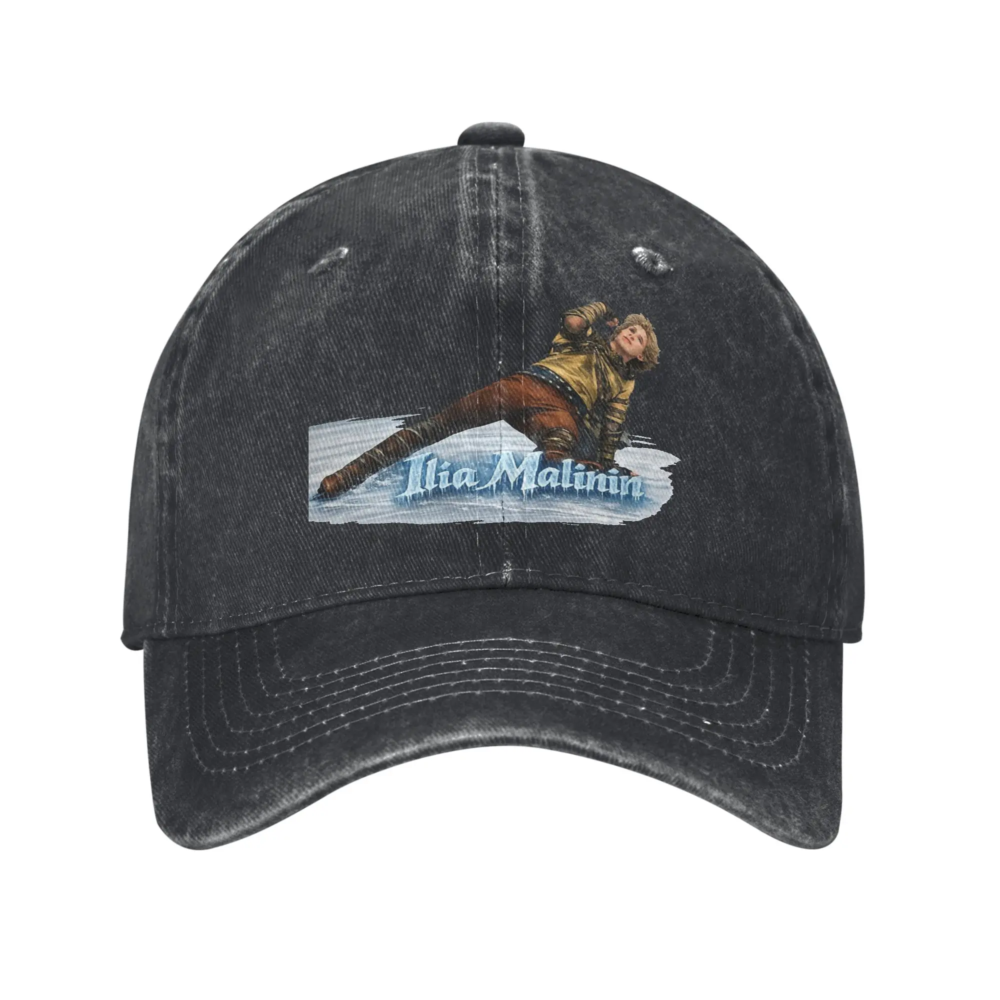 

Ilia Malinin Ice Art Figure Skating Design Quad God Skater Baseball Cap Print Trucker Hat Unisex Casual Outdoor Snapback Cap