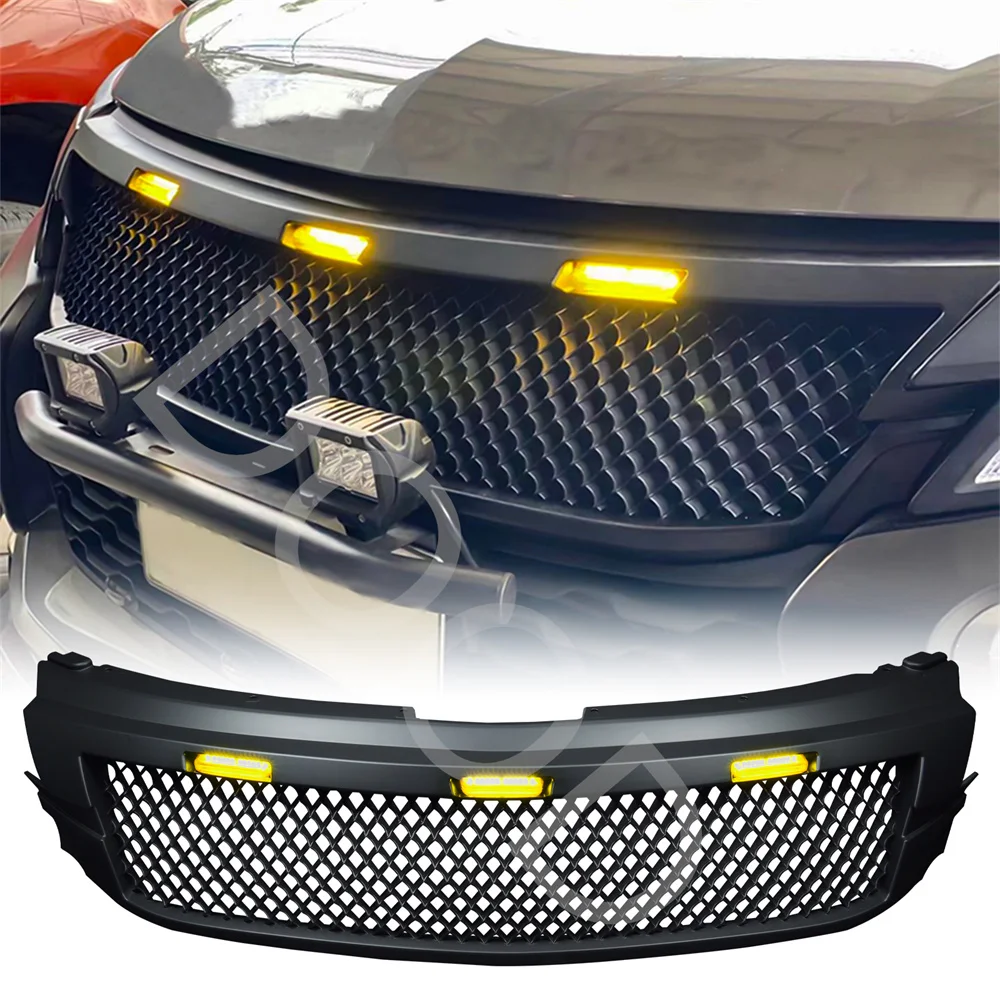 Front Racing Grills Fit For Mistubishi Pajero Sports 2016 2017 2018 2019 Abs Front Bumper Grill Auto Parts